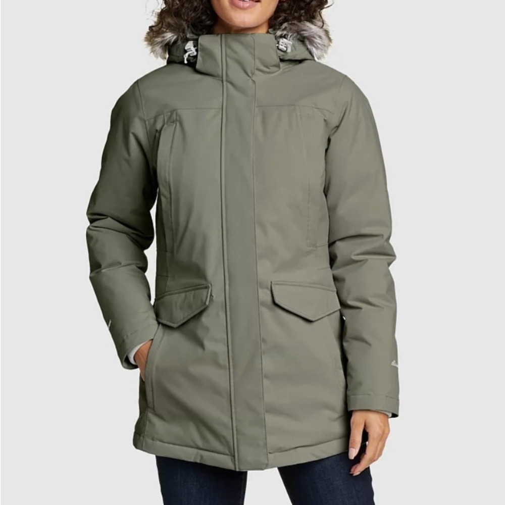 Women's Silver Lining Down Waterproof Rain Parka Small